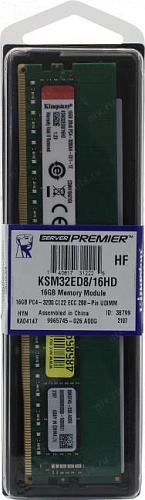 Память DDR4 Kingston KSM32ED8/16HD 16Gb DIMM ECC U PC4-25600 CL22 3200MHz