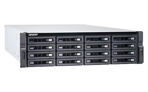 Сетевое хранилище без дисков QNAP. SMB QNAP TS-1683XU-RP-E2124-16G 16-Bay NAS (16x 2.5&amp;quot;/3.5&amp;quot; SATA HDD/SSD), Intel Xeon E-2124 4-core 3.3 GHz (up to 4.3 GHz), 16 GB DDR4 ECC RAM (2 x 8GB) up to 64 GB ( 4 x 16 GB),  4x GbE LAN, 2 x 10GbE SFP+, rackmount 3U,