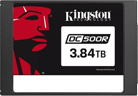 Твердотельный накопитель Kingston. Kingston SSD DC500R, 3840GB, 2.5" 7mm, SATA3, 3D TLC, R/W 555/520MB/s, IOPs 98 000/28 000, TBW 3504, DWPD 0.5 (5 лет)